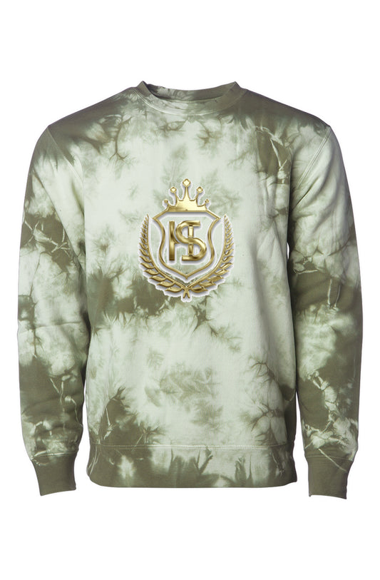 Tie Dye Olive Crew Neck