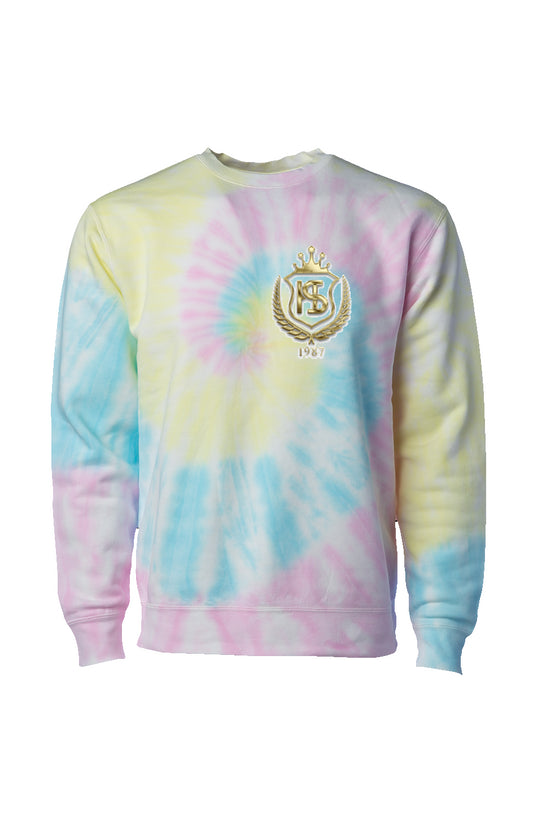 Tie Dye Sunset Swirl Crew Neck