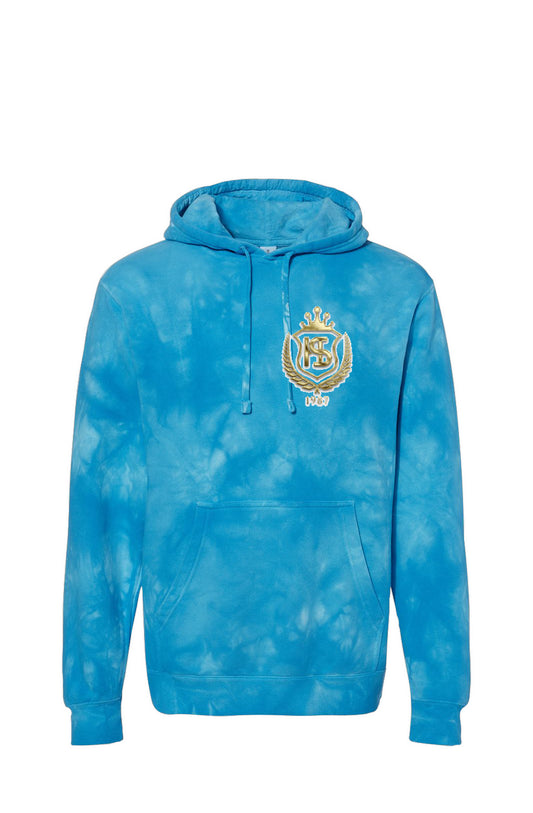 Tie Dye Aqua Blue Hoodie