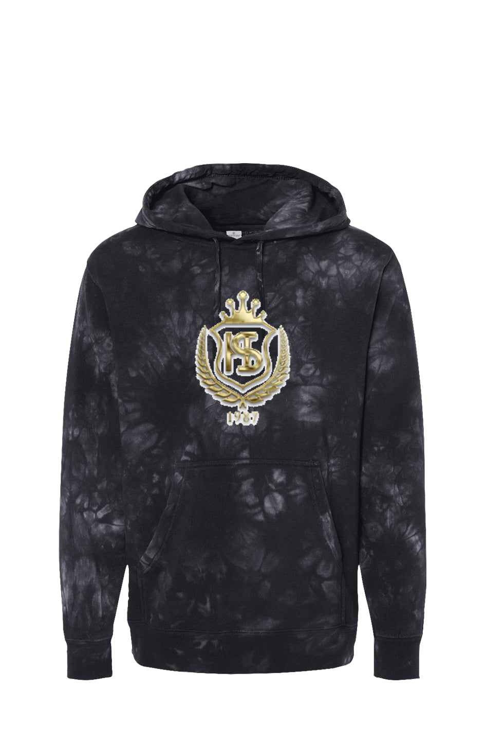 Tie Dye Black Hoodie