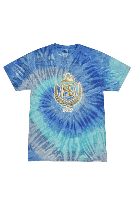 Tie Dye Blue Jerry Adult T Shirt