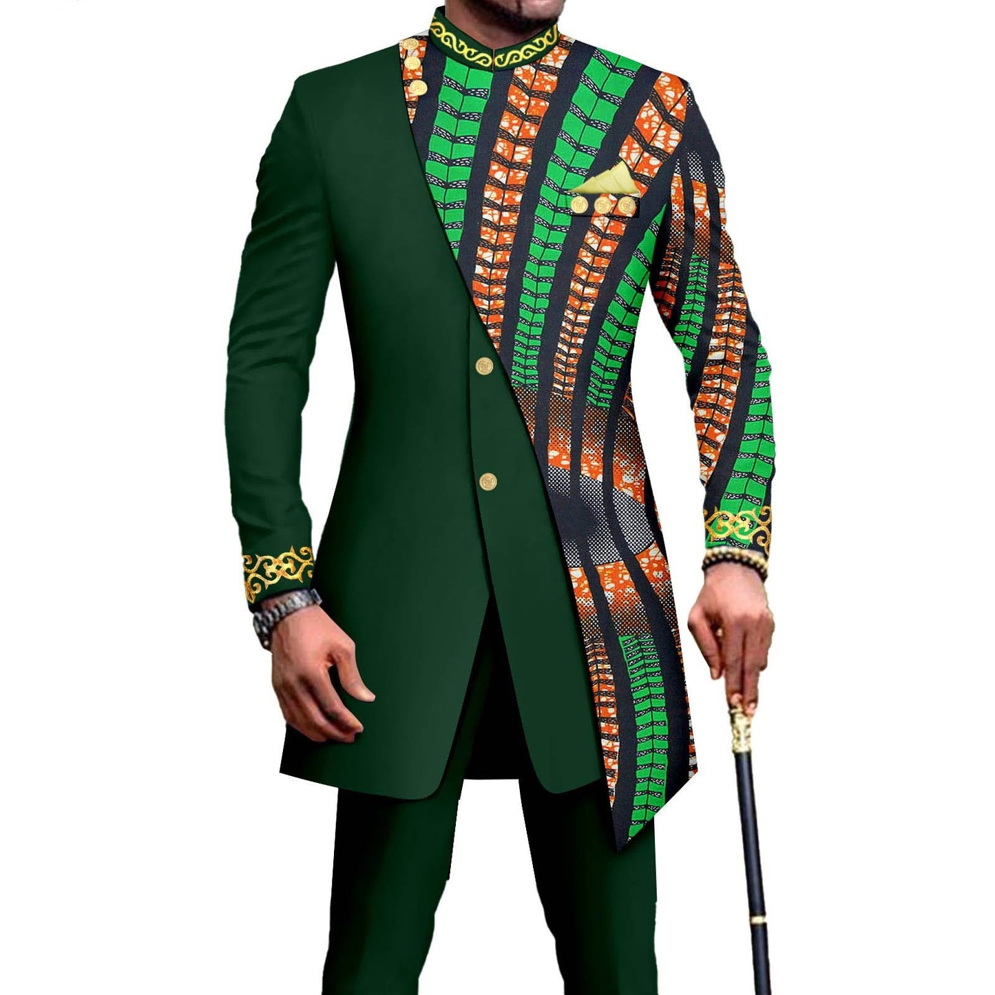 African Men's Slim Two-piece Suit