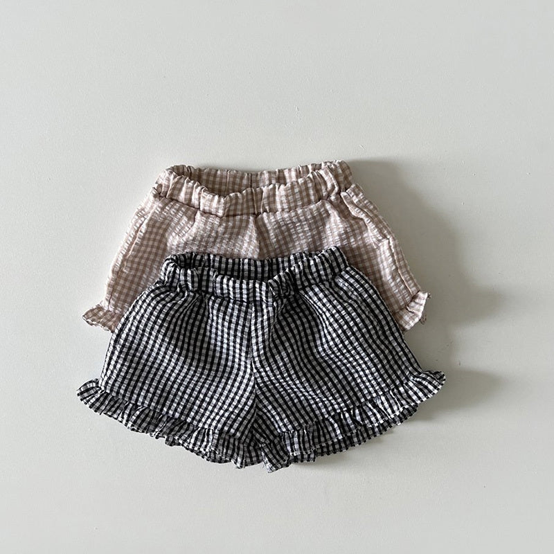 Costume à carreaux pour bébé fille à la mode