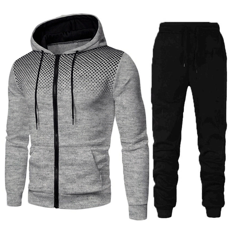 Men's Sports Fitness Casual Zipper Suit