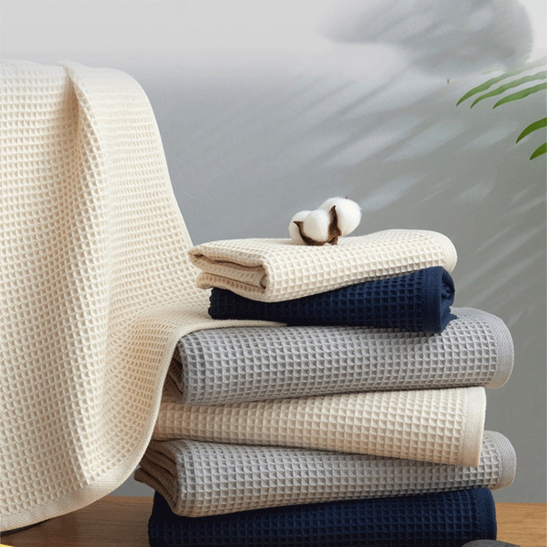 Pure Cotton Japanese-style Absorbent Household Honeycomb Pattern Towel