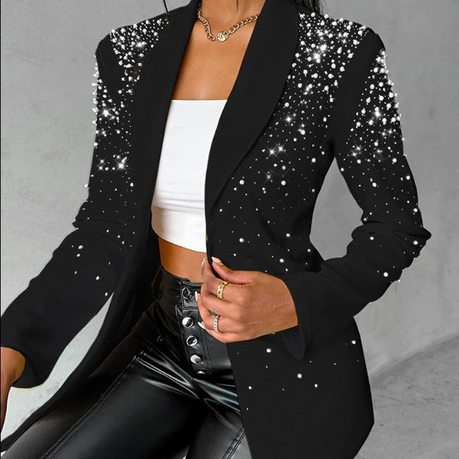 Fashion Casual Bubble Beads Small Suit Women's Clothing