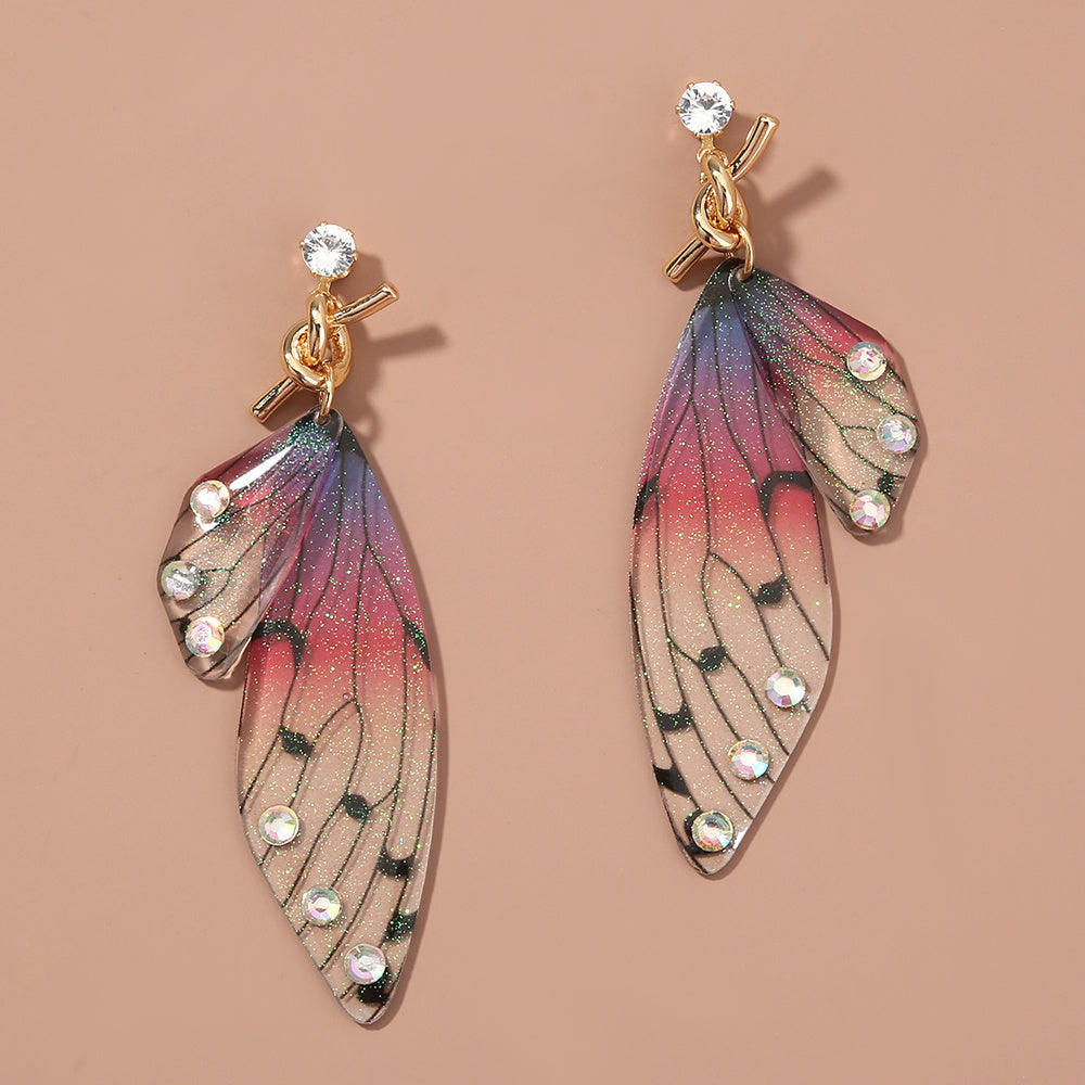 Stylish long fringed INS EMULATED CICADA earrings