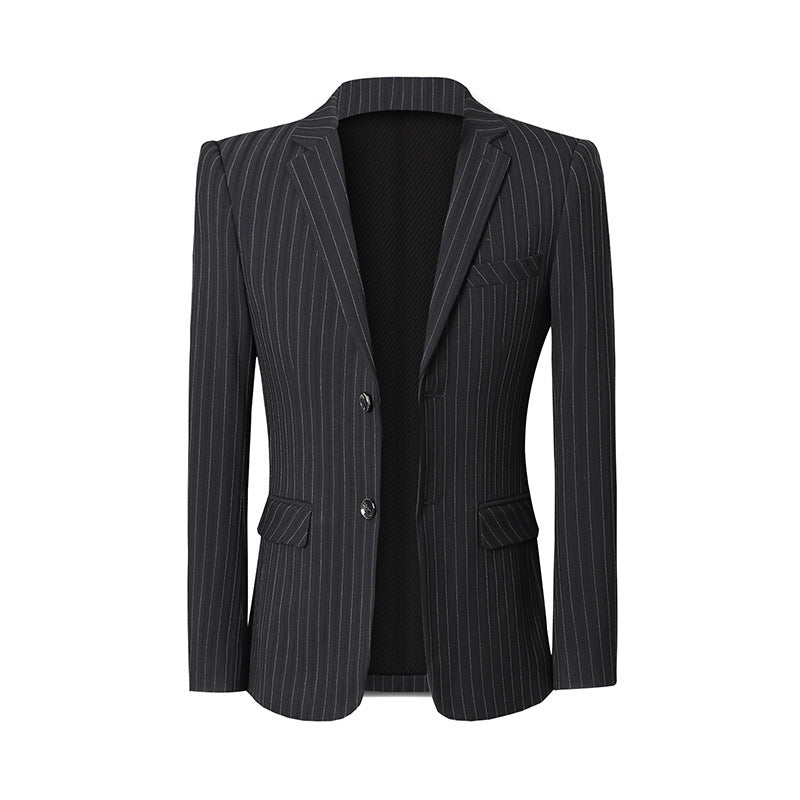 Fashionable Men's Plus Size Striped Suit