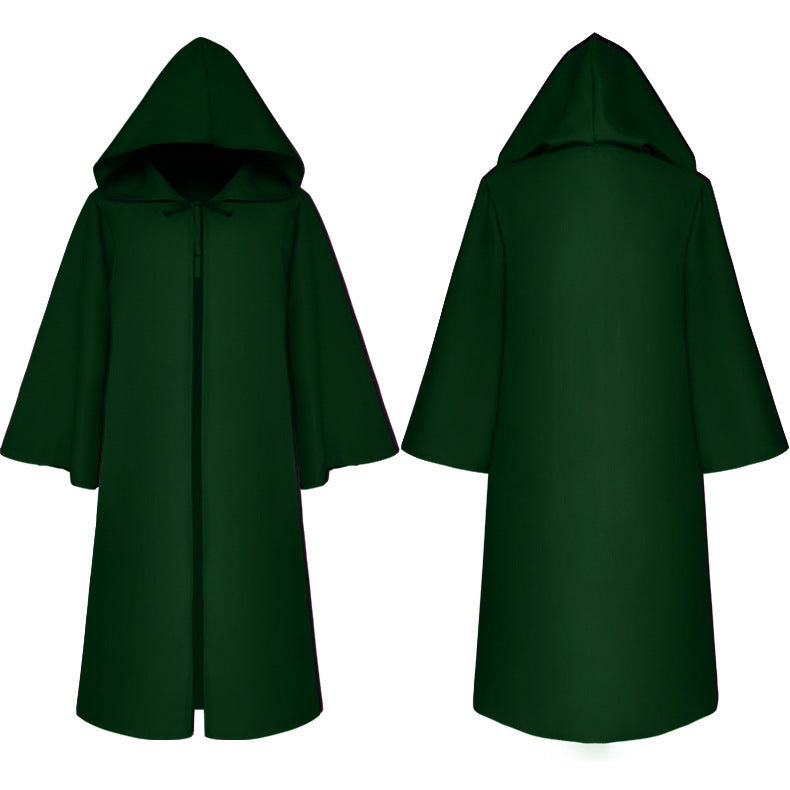 Halloween Ball Dress Up Death Cloak Medieval Hoodie Cloak