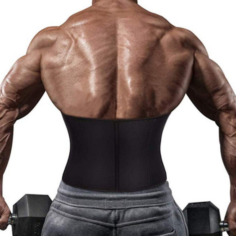 Men's Back Support Neoprene Gym Training Three Breasted Plastic Belt