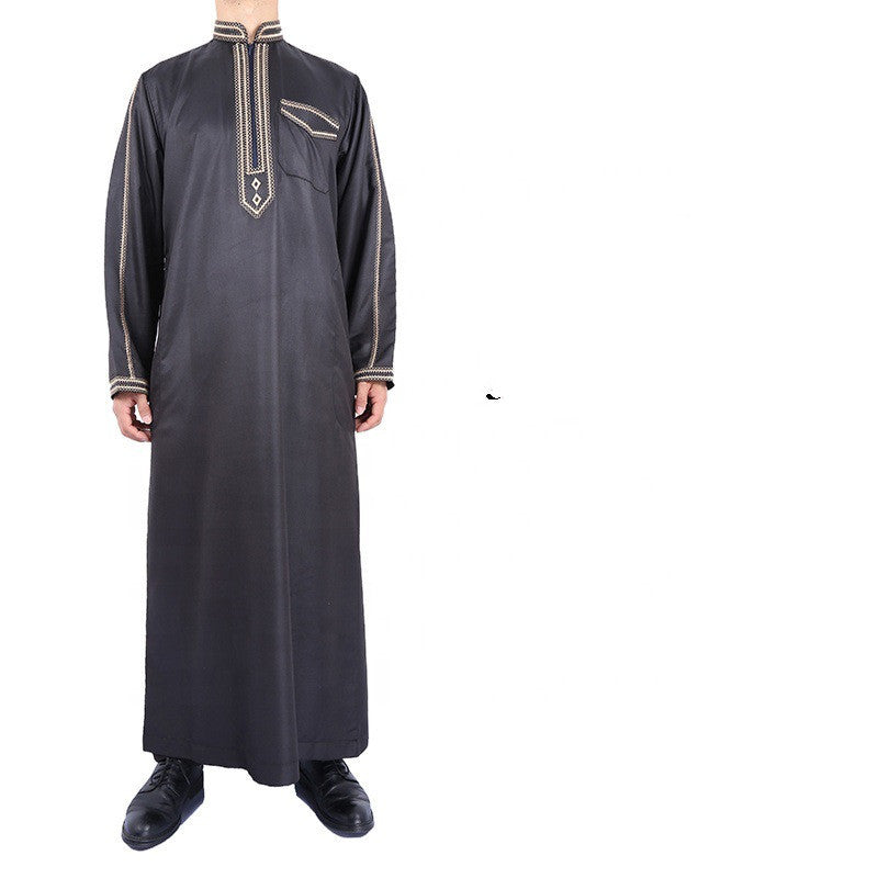 Robe brodée en coton polyester de style arabe islamique