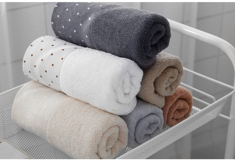 Thickened soft absorbent cotton face towel