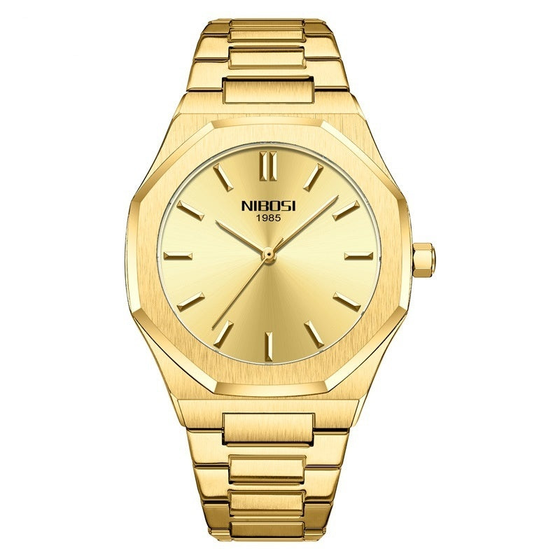 Simple Gold Men's Watch Student Quartz Watch