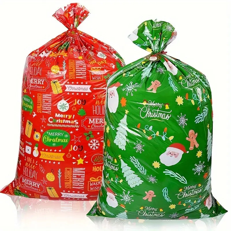 Extra-Large Christmas Gift Bags with Tags & Ties