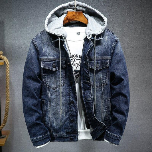 Thick denim jacket men