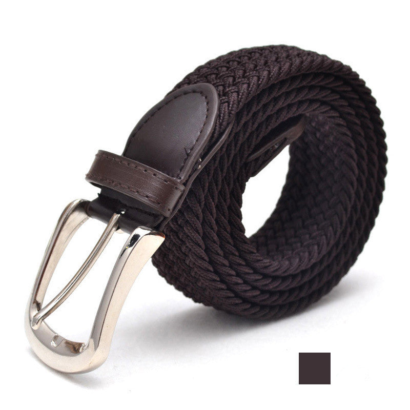 Men's Belt Unisex Braided Elasticated Belt Stretch Belt Canvas Belt Student Belt