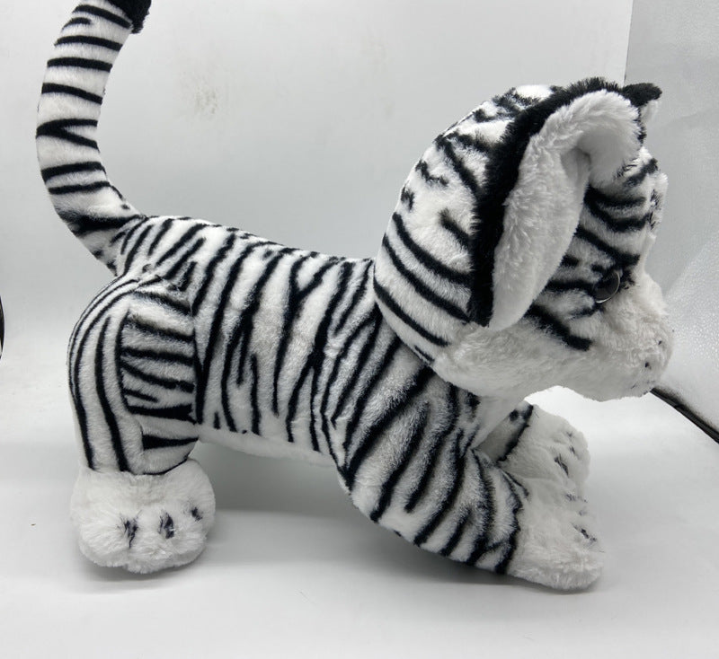 Véritable animal de compagnie en peluche jouet curieux animal de compagnie en peluche tigre jouet fille