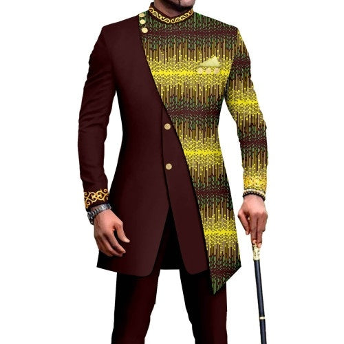 African Men's Slim Two-piece Suit