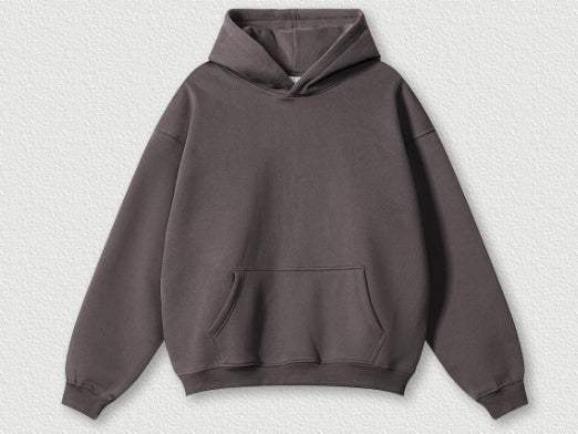 Solid Color Casual Loose Plus Size Thick Hoodie