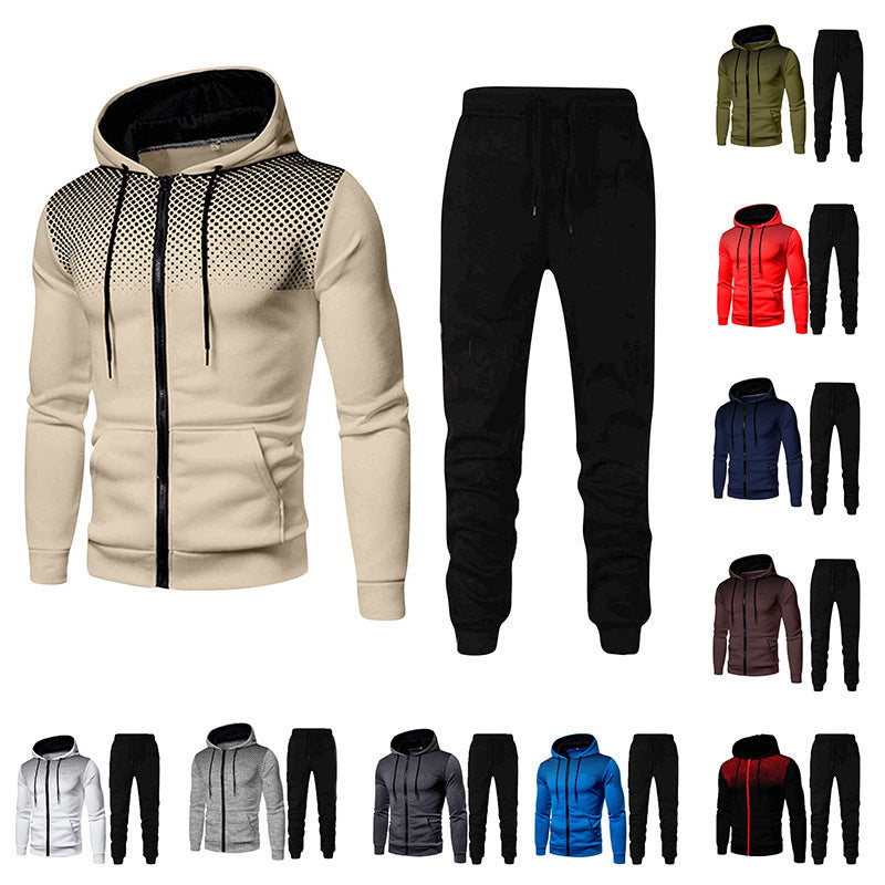 Men's Sports Fitness Casual Zipper Suit