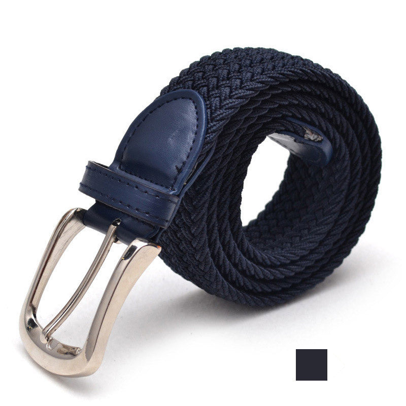 Men's Belt Unisex Braided Elasticated Belt Stretch Belt Canvas Belt Student Belt