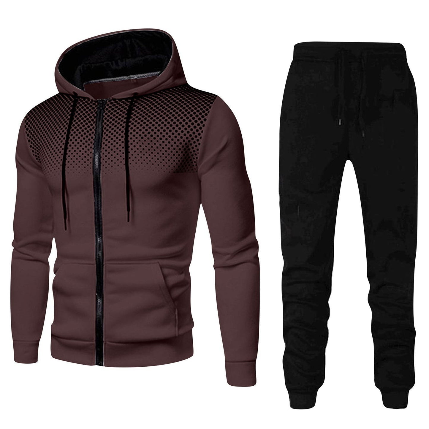 Men's Sports Fitness Casual Zipper Suit