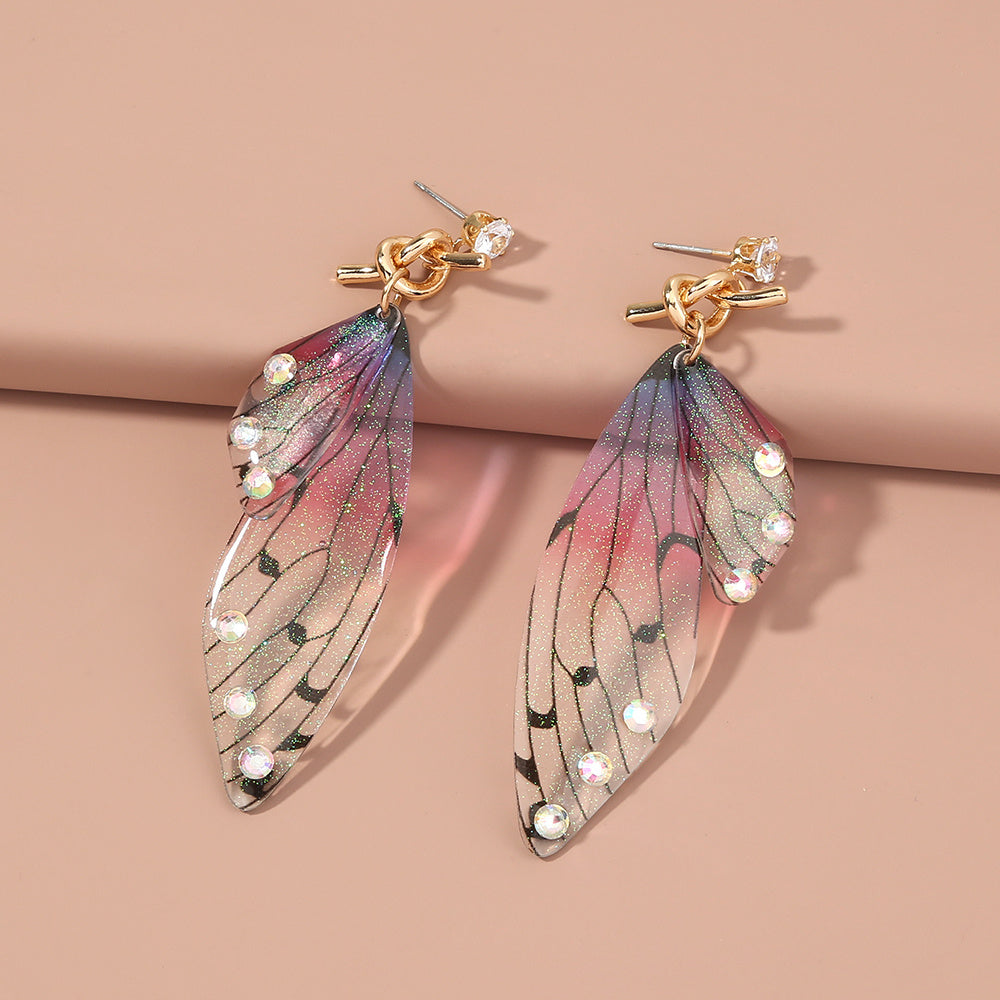 Stylish long fringed INS EMULATED CICADA earrings