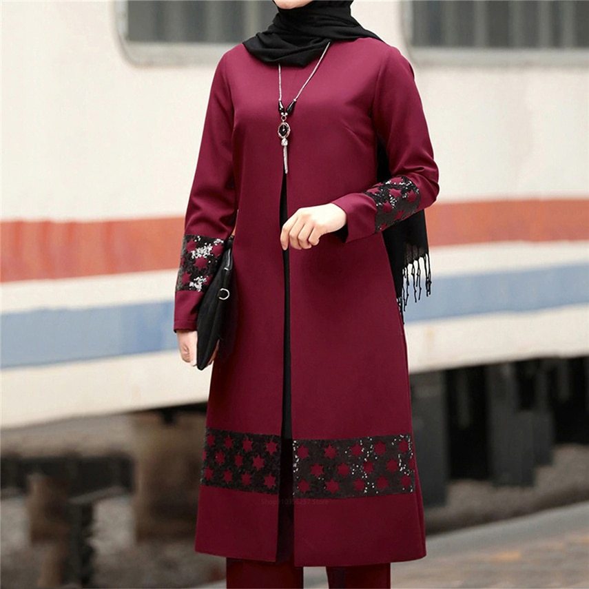 Fashion Suits Temperament Two Piece Casual set Women Long Pu