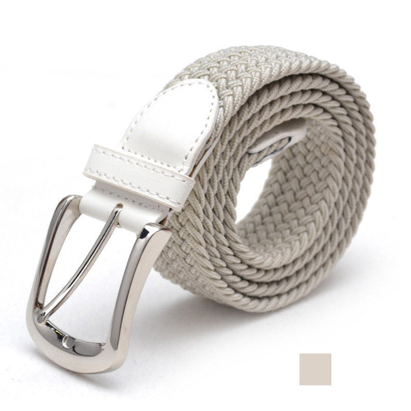 Men's Belt Unisex Braided Elasticated Belt Stretch Belt Canvas Belt Student Belt