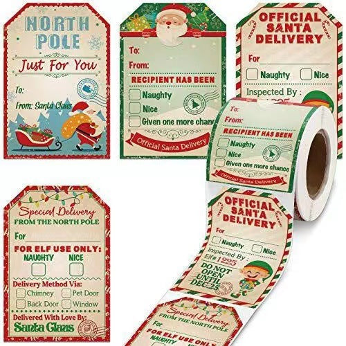 Stickersroll Stickers Christmas Holiday Decoration Gifts