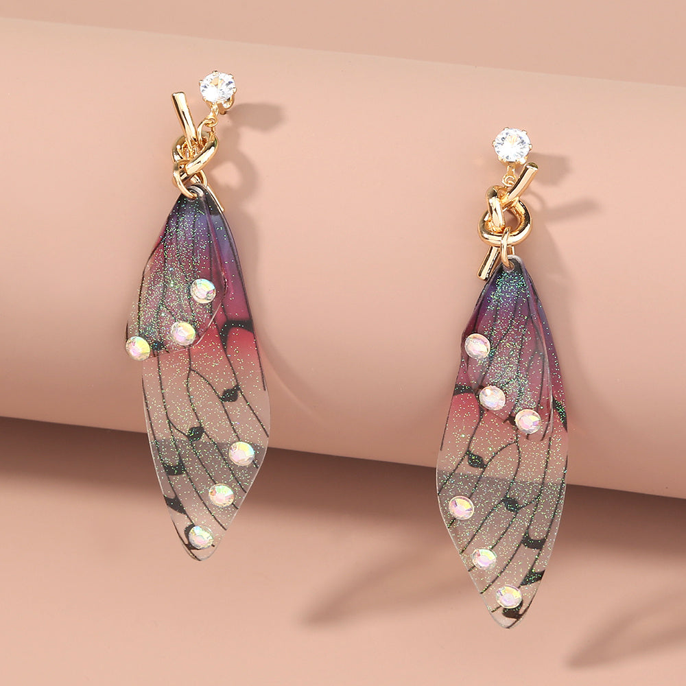 Stylish long fringed INS EMULATED CICADA earrings