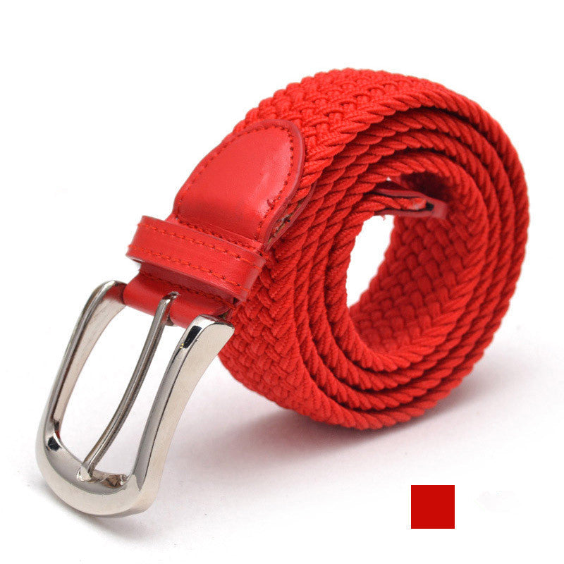 Men's Belt Unisex Braided Elasticated Belt Stretch Belt Canvas Belt Student Belt