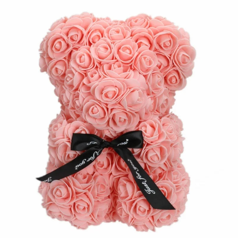 Ours en peluche rose cadeau de Noël