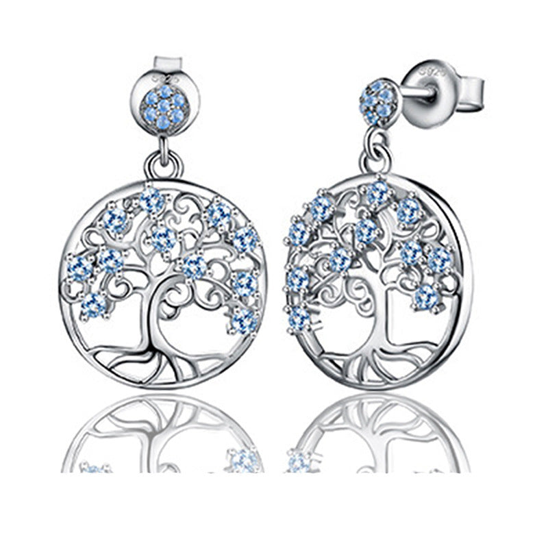 Tree Of Freedom Necklace Ear Stud Jewelry Suit