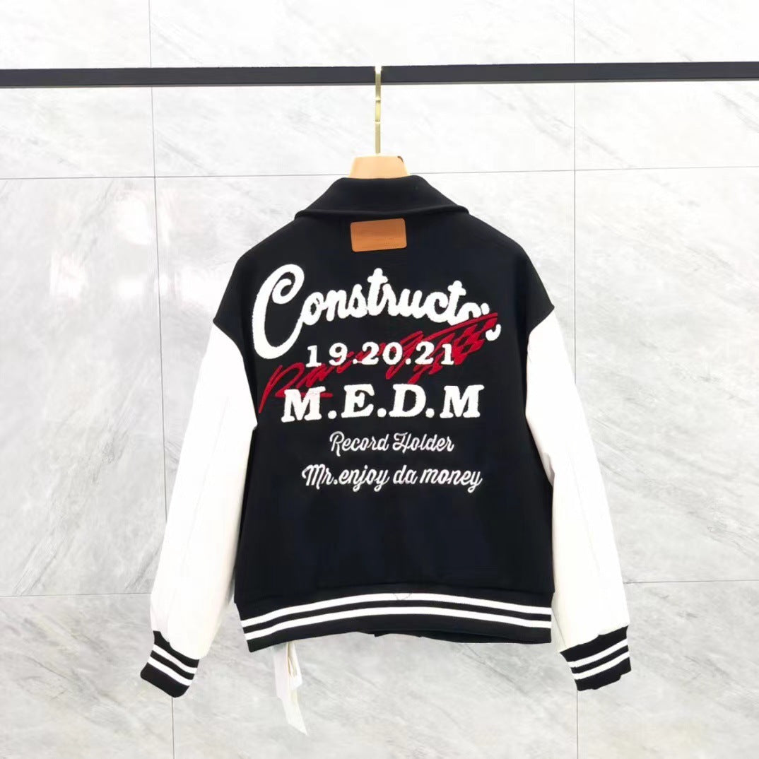 Men's Hip Hop Embroidered Baseball Jacket