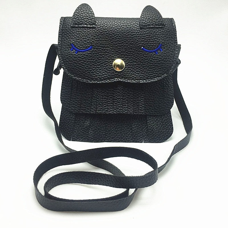 Girls change small bag children bags Pu all-match creative Xiekua package small fox tassel bag