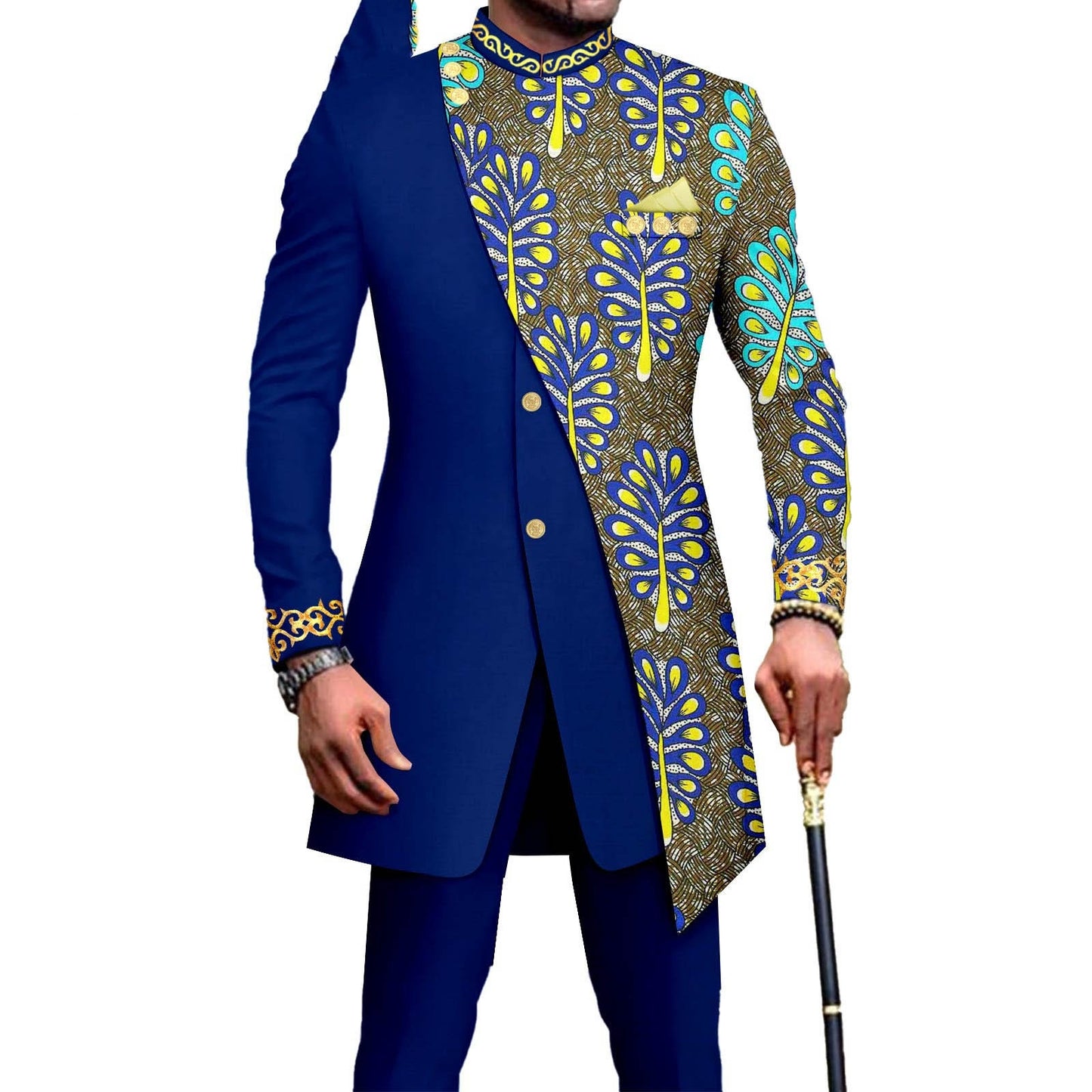 African Men's Slim Two-piece Suit