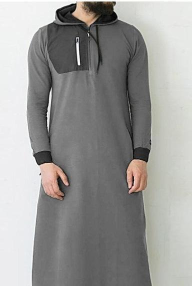 Men's Simple Solid Saudi Arabian Robe