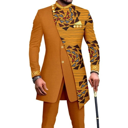 African Men's Slim Two-piece Suit