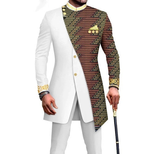 African Men's Slim Two-piece Suit