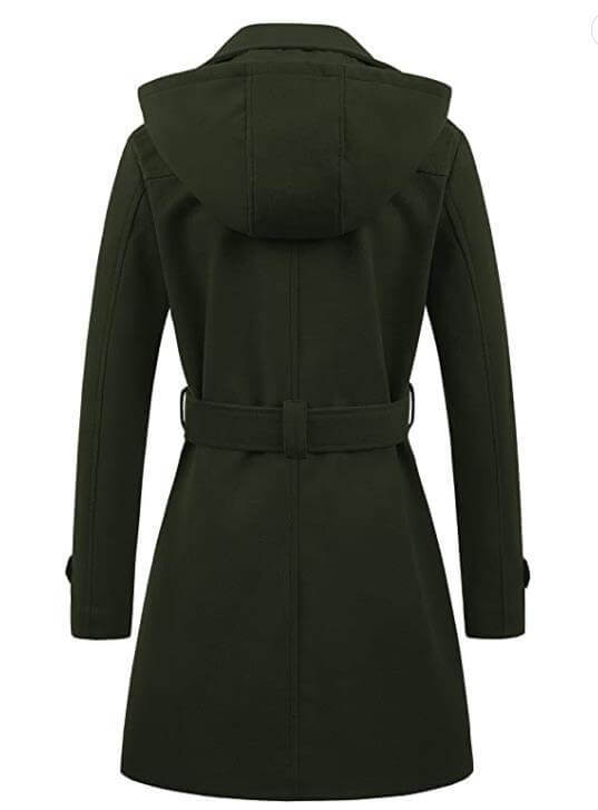 Women's Woolen Hooded Plus Size Coat