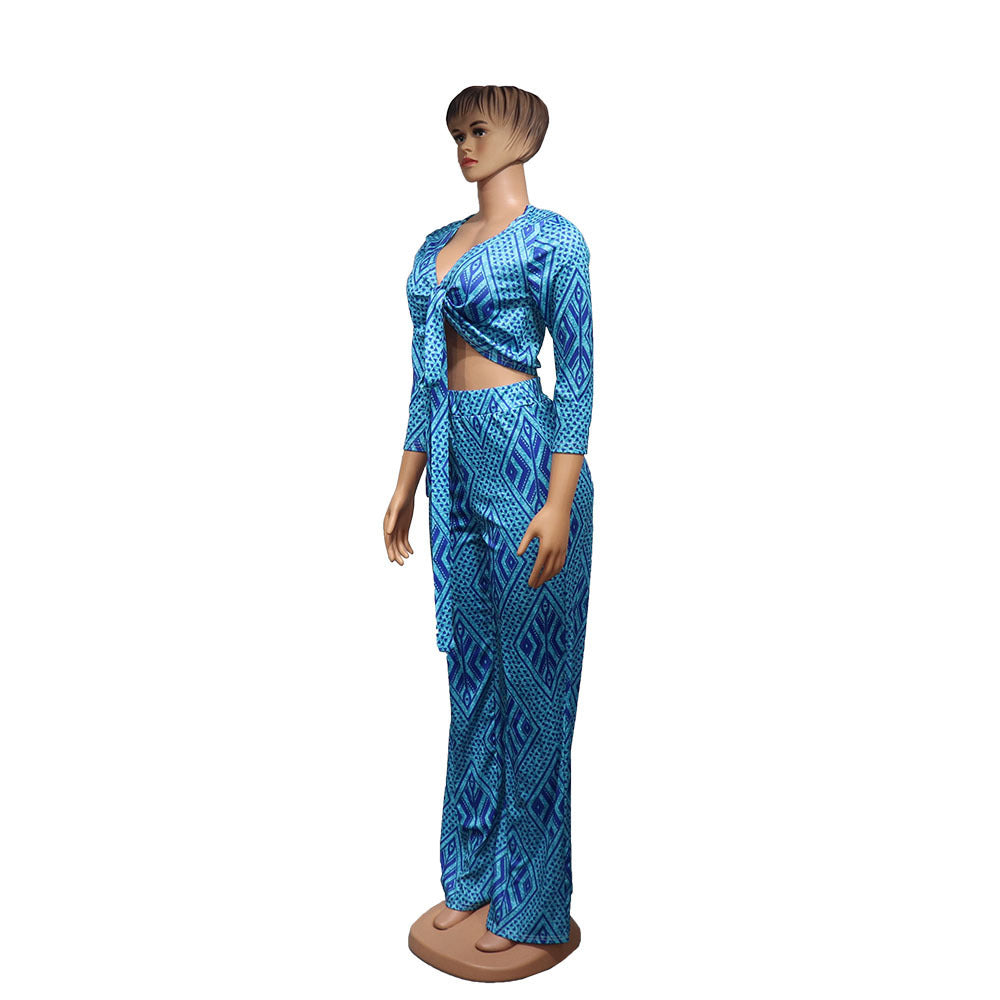 African Women Fashion Tops And Pants Set