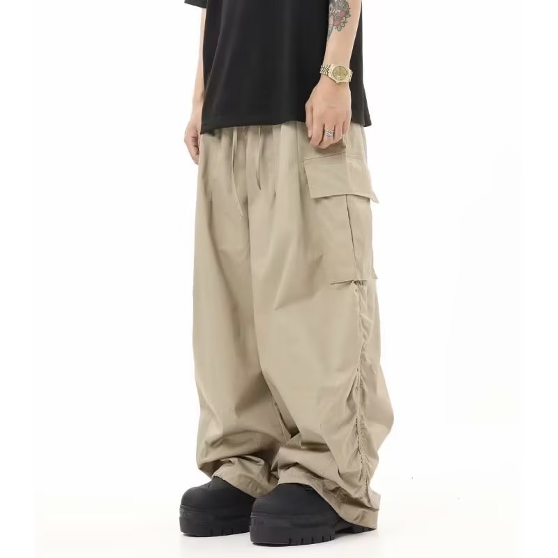 American Vintage Crumpled Multi-pocket Loose Cargo Pants