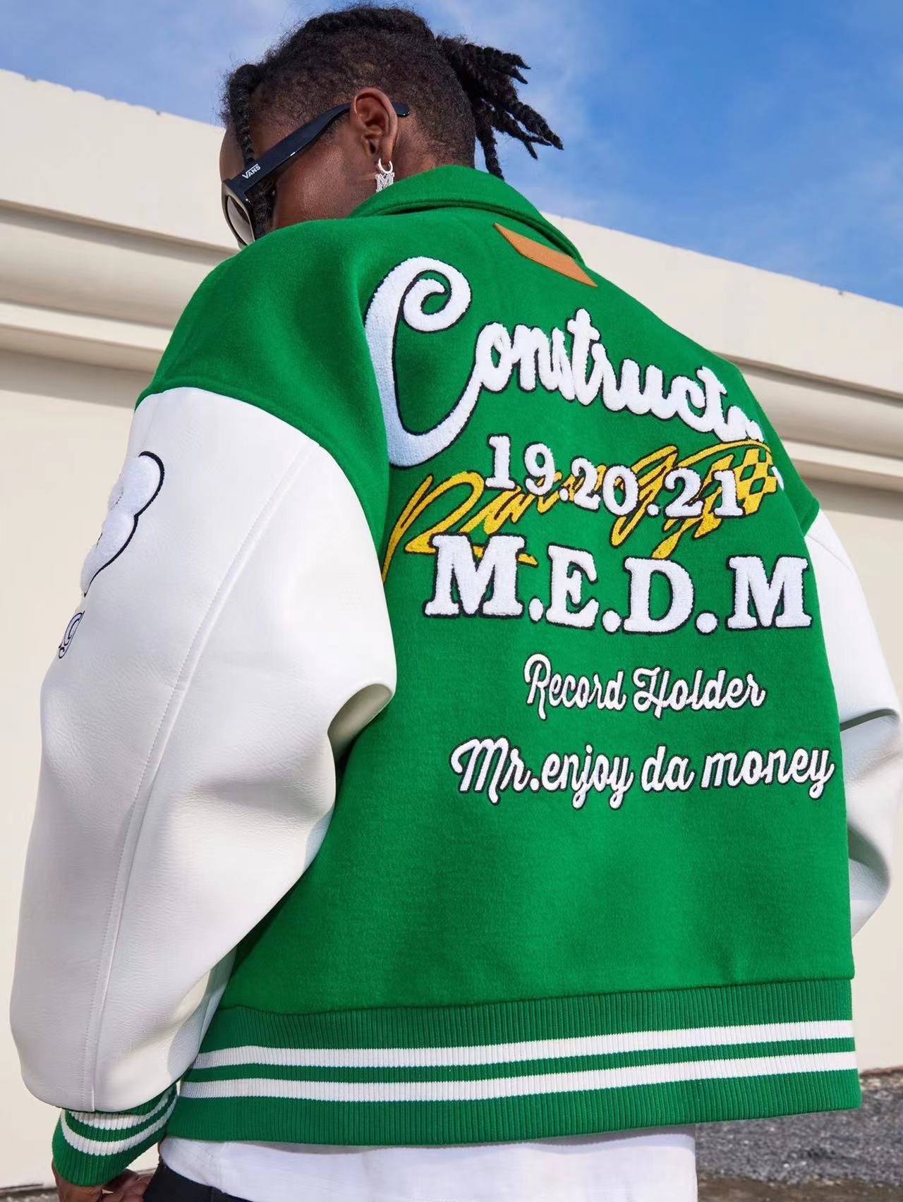 Men's Hip Hop Embroidered Baseball Jacket