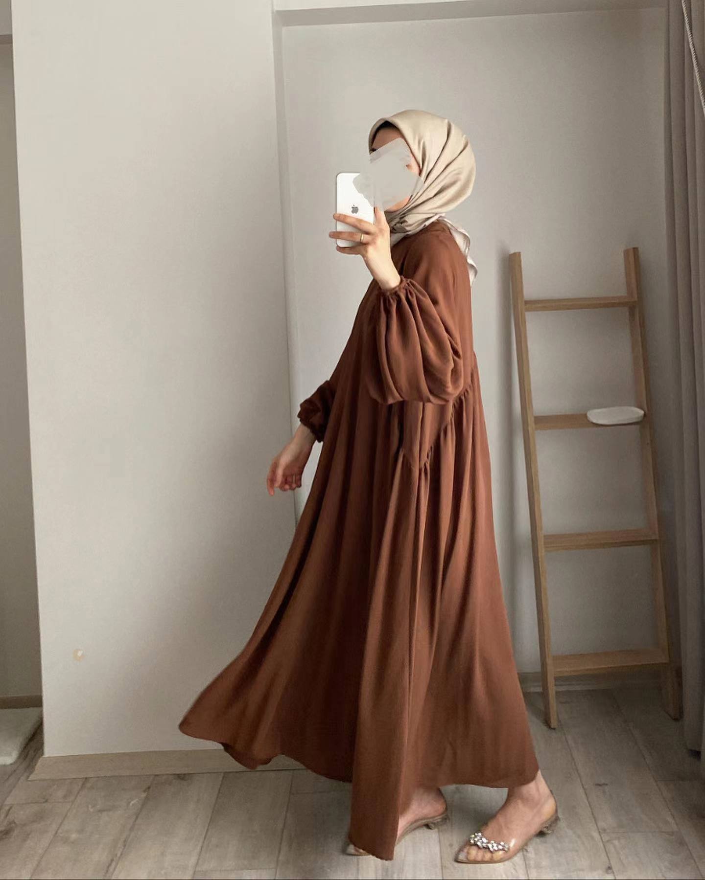 New Muslim Women's Wear Solid Color Elegant Fashion Loose Pullover Dress