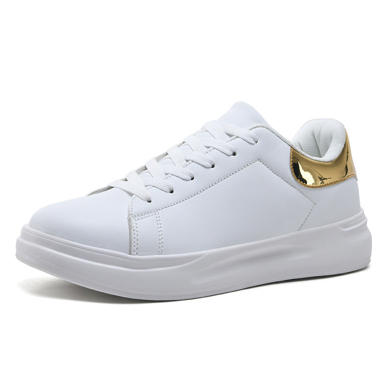 Chaussures blanches de grande taille Baskets de loisirs imperméables en cuir