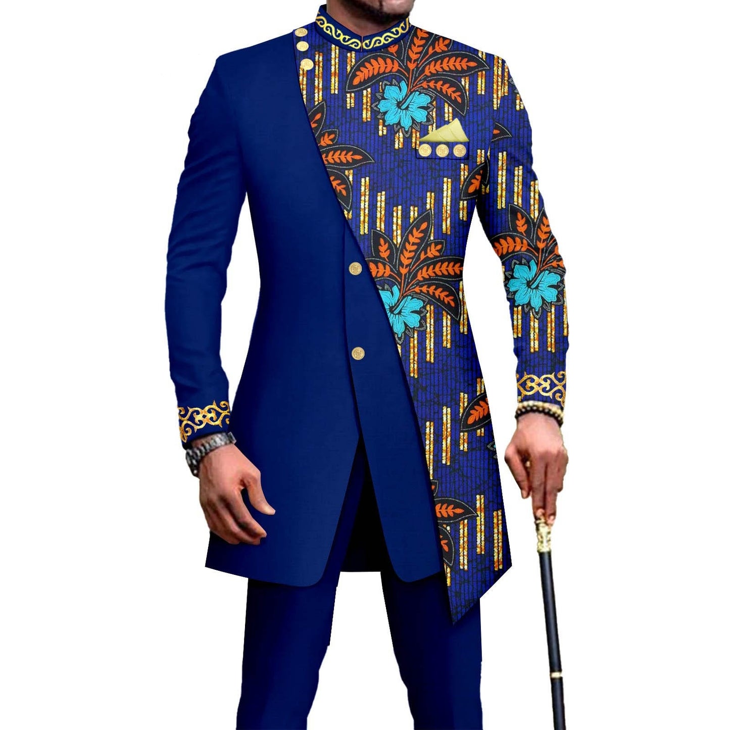 African Men's Slim Two-piece Suit