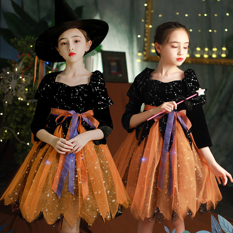 Vêtements d'Halloween pour enfants Robe pour filles