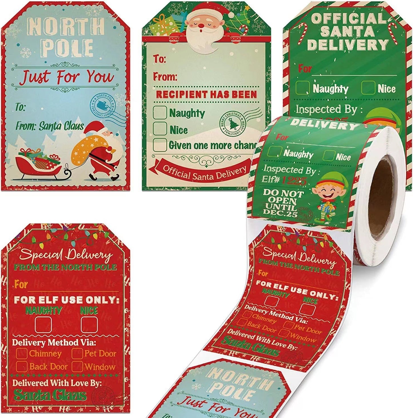 Stickersroll Stickers Christmas Holiday Decoration Gifts