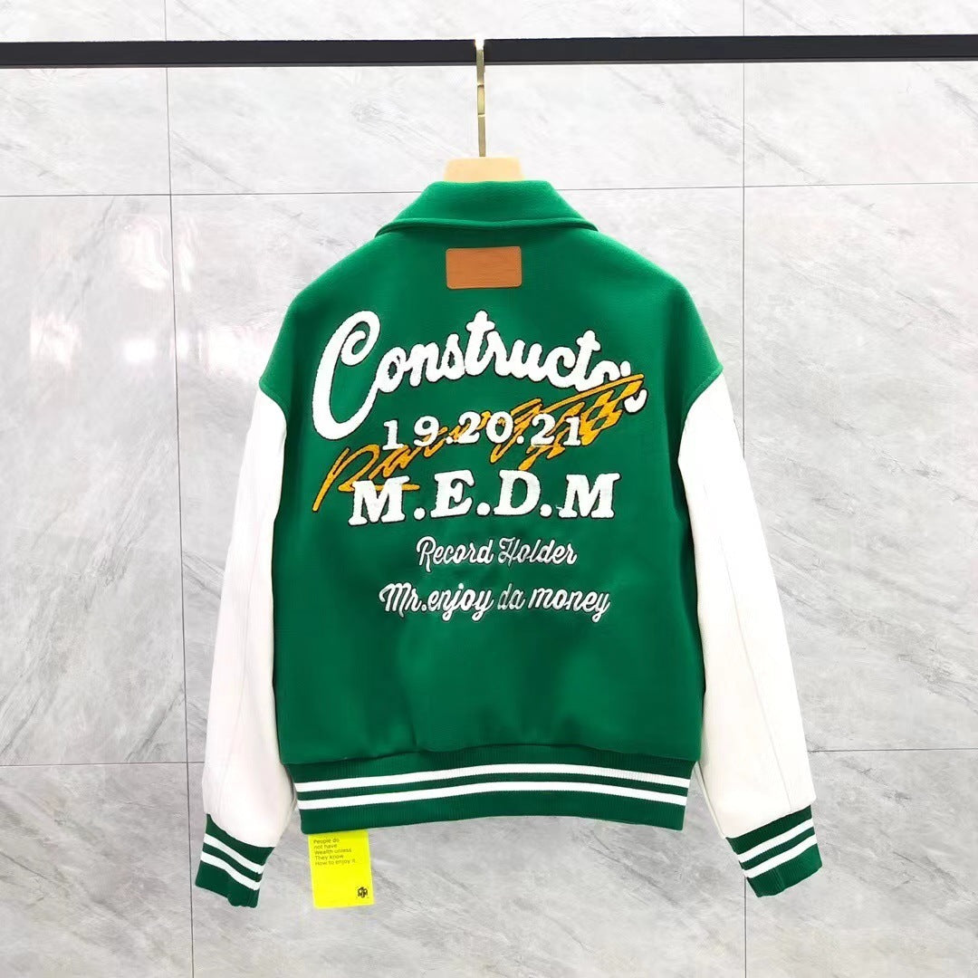 Men's Hip Hop Embroidered Baseball Jacket